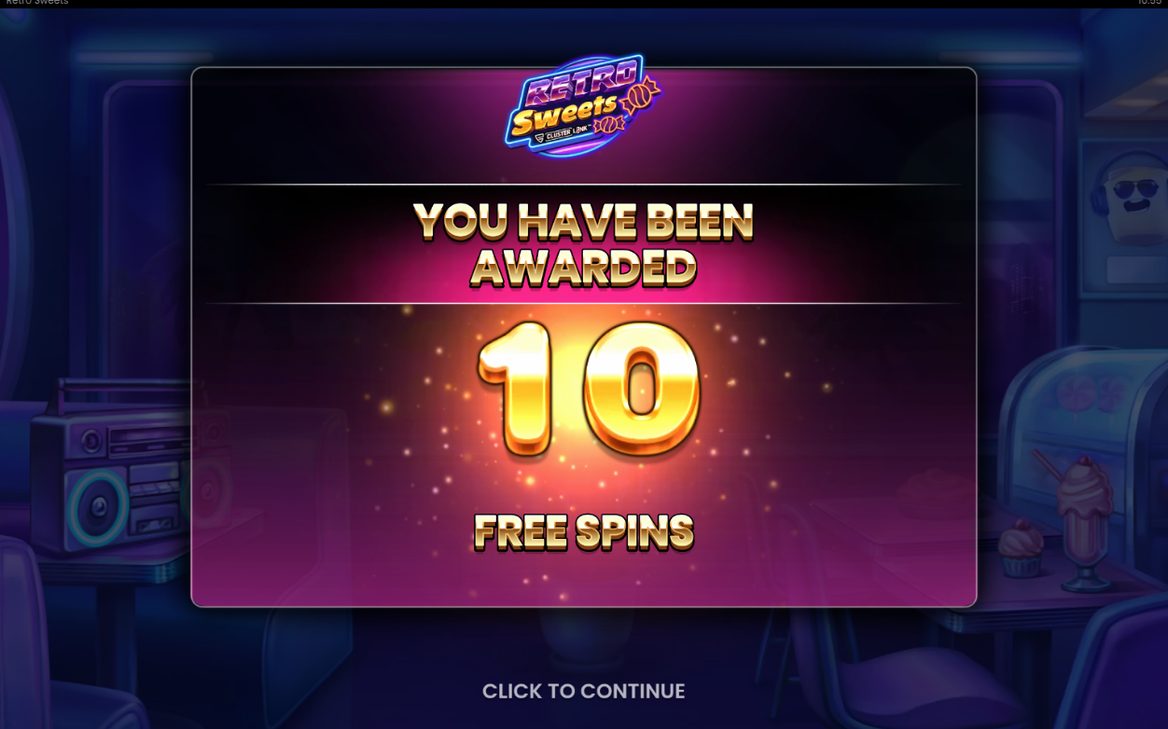 Pågående free spins-omgång i rutnätet under bonusen